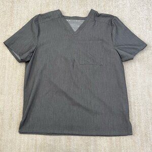 Fabletics Helix One Pocket Scrub Top XL Heather Grey